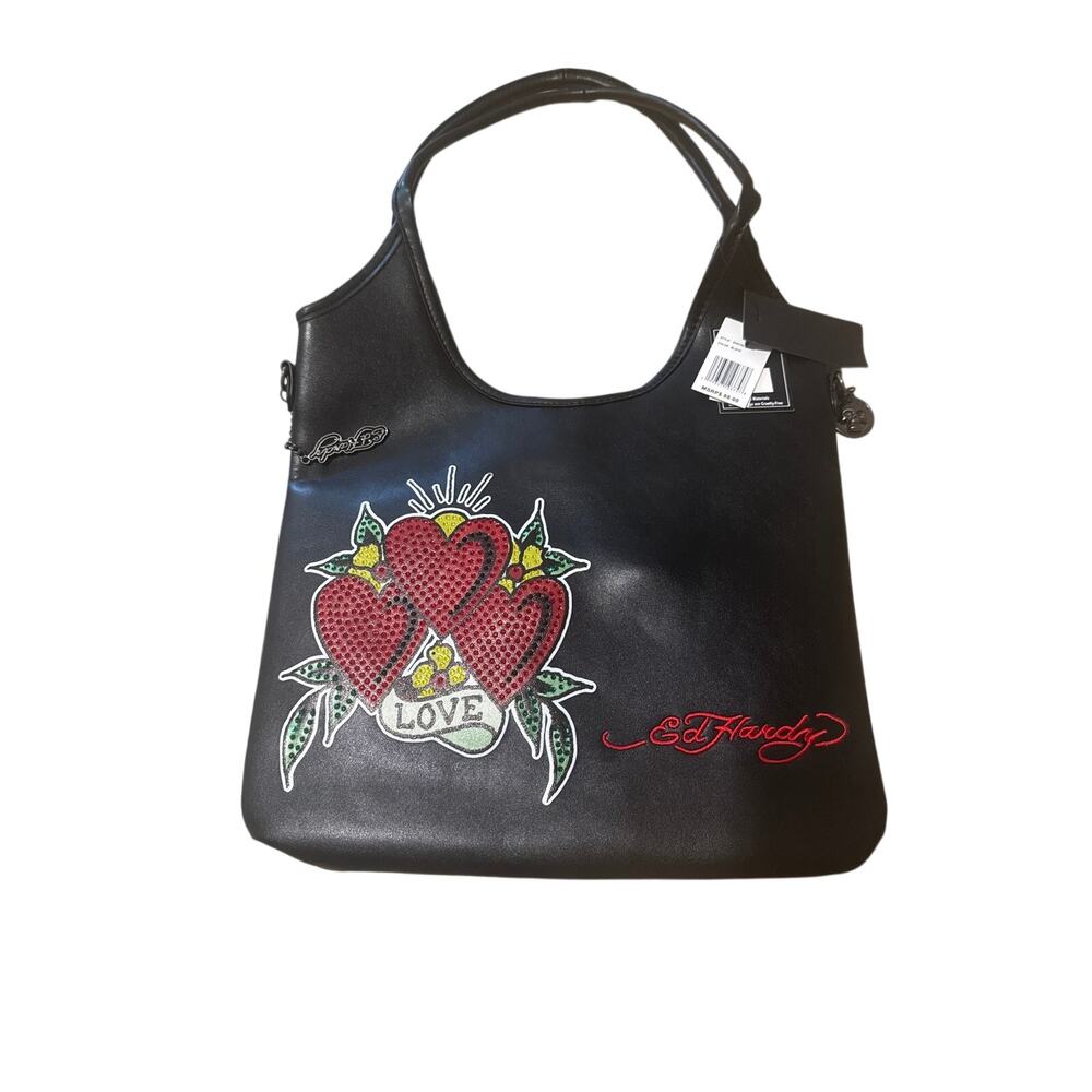 NWT Ed Hardy Rhinestone Shoulder Bag